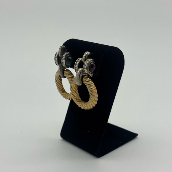 Vintage Givenchy 1980s Doorknocker Clip On Earrings - Picture 1 of 4